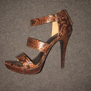 Pelle Moda Snakeskin Heels